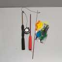 Trumoon Retractable Cat Teaser Wand Toy, Cat Toys for Indoor Outdoor Cats Interactive Fishing Rod with 4 PCS Refills Feather Toy, Interactive Bird Toys for Indoor Kittens