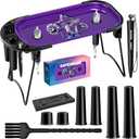 SafeDelux Metal Rolling Tray with Cone Loader, Cone Filler Roller, Rolling Machine & Tray for King Size & 11/4 Pre Rolled Cones, Great (Mushroom)