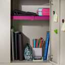 LockerMate Adjust-A-Shelf Locker Shelf for School Organization, Adjustable 12-15", Holds Up to 10 lbs, Pink