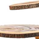 Lipper International Acacia 2-Tier Tree Bark Server for Meats, Cheeses, and Crackers,Acacia Tree Bark, 14"L x 14"W x 8"Th