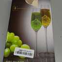 NutriChef Kitchen 9 Ounce Champagne Flutes Set of 2, Hand Blown, Crystal Clear Champagne Glasses for Parties, Weddings Party, New Year, Christmas and Toasting