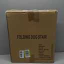 Dog Stairs for Large Dogs - Extra Wide Dog Steps for Car Big Size, SUV & Trucks - Glow in The Dark Marking - Foldable Dog ramp for Car - Non-Slip Surface - Dog ramps for Large Dogs - 4 Steps
