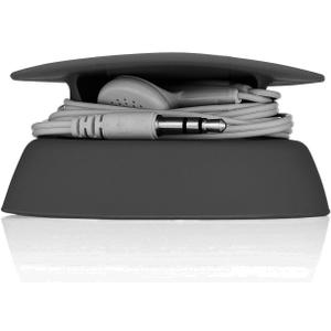 Budley - Tangle-Free Earphone/Earbud Case Compact Storage System, Silicone (Black, Set of 1)