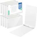 Humyoun 8 Pcs 11 x 17 Inch View Binders with Cover Pocket 1 Inch 3 Rings Heavy Duty View D Ring Binders Economy Holds 11" x 17" Paper for Artwork Blueprints, Office, Home, Work Places (White)