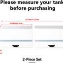 2PCS Set 22.08x16.57x0.16in (Each Piece) Clear Tempered Glass Canopy