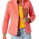 Amazon Essentials Women's Sherpa Long-Sleeve Mock Neck Full-Zip Jacket with Woven Trim Size XXL