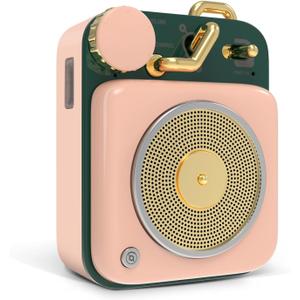 Muzen Mini Bluetooth Speaker, Button Small Cute Portable Metal Retro Wireless Speaker with Loud Volume Great Sound and Portable Lanyard & Gift Bag for Office Classic Vintage Decor (Pink) Muzen Mini Bluetooth Speaker, Button Small Cute Portable Metal Retro Wireless Speaker with Loud Volume Great Sound and Portable Lanyard & Gift Bag for Office Classic Vintage Decor (Pink)