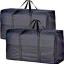 Extra Large Storage Bag for Moving Travel Bag Waterproof Large Moving Bag with Double Zippers and Reinforced Handles Large Capacity Duffle Bag for Moving Traveling Home Storage Packing, 2X 160L, 39.37