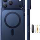 TORRAS Magnetic Shockproof for iPhone 17 Pro Case, Camera Control, Fit for MagSafe, MilitaryGrade Protection, Translucent Slim Case for iPhone 17 Pro Phone Case AntiFingerprint, Deep Blue