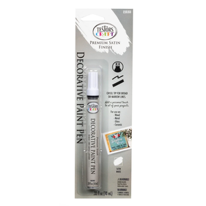 Testors 215153 Decorative Paint Pen, Chisel Tip, White
