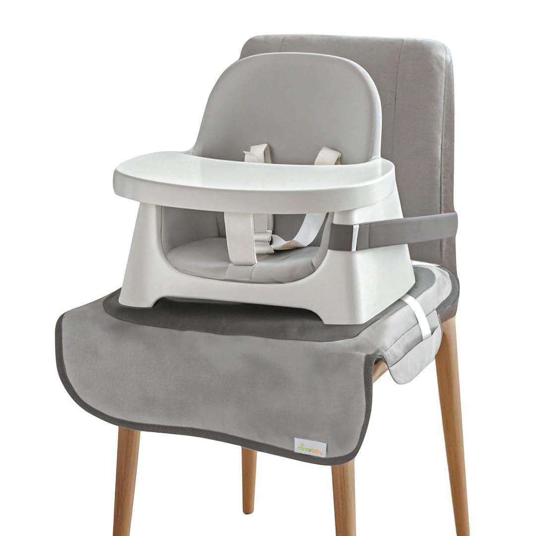 Minnebaby Extra Large Booster Chair Protector Cover, Dining Chair Seat Cover for Booster Seat, Grey