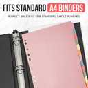 12 Tab Dividers for 3 Ring Binder - Colorful 12 Tab Binder Dividers for Easy Organization - Durable 12 Dividers for Binders (5 Pack)