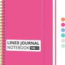 Taja Lined Spiral Journal Notebook for Women & Men, 140 Pages, College Ruled Hardcover Notebook for Work & Note Taking, Journals for Writing, A5(5.7" x 7.9") Berry Pink