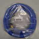 Darnassus PVC Garden Hose 1/2 Inch, 10 FT Flexible Water Hose Blue with Male and Female Plastic Fittings - No Leaking and Lightweight for Household Outdoors Lawns Patio