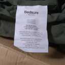 Bedsure Dark Olive Green King Size Comforter Set Boho, Plaid Bedding 3 Pcs
