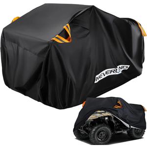 NEVERLAND ATV Cover Waterproof Heavy Duty 300D All Weather Protection Up to 82'' 4 Wheeler Covers Outdoor Storage Compatible with Polaris Sportsman Yamaha Honda Kawasaki KFX with Reflective Strips