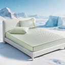 Tokokimo Cooling Mattress Protector - Queen Size Cooling Waterproof Mattress Protector with 2 Pillow Cases Cooling Mattress Cover for 8"-16" Deep Pocket