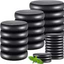 Patelai 30 Pcs Hot Stones for Massage, Basalt Hot Rocks Massage Rocks Kit Black Smooth Stones Set for Professional Home Spa Warming Relaxation and More, 4 Sizes