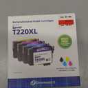 Epson T220XL High Yield Ink Cartridge, Black/Cyan/Magenta/Yellow, 4/Pack, Compatible with WF-2630, WF-2650, WF-2660, WF-2750, WF-2760, XP-320, XP-420, XP-424, Smudge and Water Resistant