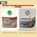 KAIRAY 80994 Driver & Passenger Side Front Armrest, Door Panel Compatible with Chevy Silverado Avalanche Suburban GMC Sierra Yukon 2010-2014, Door Release Handle Above Armrest 27 in, Tan GM# 84127280