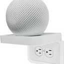 Wall Outlet Shelf,Bathroom Wall Shelves with Cord Storage,Smart Home Organizer,Wall Mount for Google Home,Homepod Mini,Echo DOT,Smartspeakers,Toothbrush (Standard-Horizontal)