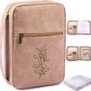 Large PU Leather Bible Cover for Men, Women Packed in Gift Box - Bible Carrying Case Debossed Bible Case - Bible Carrier - Bible Bag with Pocket for Bible Study Suppliers, Bible Gift for Book Lovers