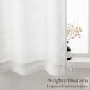 CUTEWIND Linen Kitchen Window Curtains Over Sink Rod Pocket 50 x 24 2 Sets Rustic Country Semi Sheer Light Filtering Curtains for Wide Bathroom Window Basement RV Ivory White