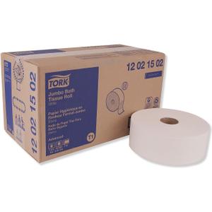 Tork 12021502 Advanced Jumbo Roll 2-Ply Toilet Tissue, White