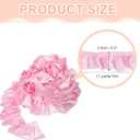 uxcell 11 Yards 3D Pleated Chiffon Lace Trim 2" Satin Ruffle Ribbon Pleated Sewing Fabric Trim for Headwear Dress Bag Wedding Dress Home Decoration, Pink