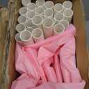 Carnival Tablet Tent Kit Circus Party Decoration Include Tabletop Hut, Tent Canopy, Stripe Table Skirts, Tablecloth for Carnival Party Supplies Decorations(Pink and White)