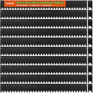 LAVEVE Galvanized Steel Landscape Edging 10-Pack, 40" L x 5" H (33Ft Total)