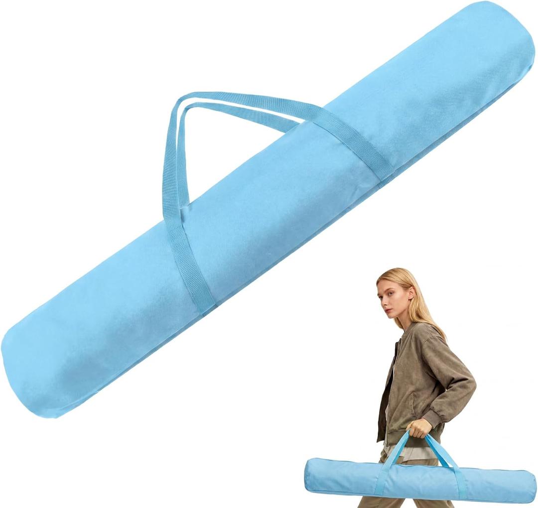 34-Inch Mahjong Mat Bag, Heavy-Duty Canvas Carrying Bag with Center Dual Handles & Smooth Zipper, Fits Mahjong Mat, Racks & Tiles, All-in-One Travel Storage Bag((Blue)
