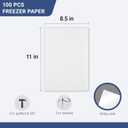 100 Pcs Freezer Paper for Quilting 8.5 x 11 Inch Quilter Freezer Paper Sheets for DIY Projects Handmade Tailor Applique & Sewing Projects