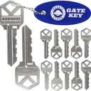 Magna Latch Series 3 Key Replacement for Magna-Latch Locks with Forward Facing Keyhole (New Style)-Key 313131 for Lokklatch-MagnaLatch Pool Gate Models with Robby's Cloud Key Float Keychain (12 Pack)