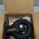 Gate Wheel for Metal Tube Gate with 1-1/4" Thru 2-1/4" OD,6 Inch Gate Caster,Heavy Duty Farm Gate Wheel for Metal Swing Gate Fence Support,440LBS Capacity (Black,1 Pack)