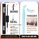 TOOCHUNAG Lash Extension Kit Wispy Lash Clusters Kit Thin Band Cluster Eyelash Extensions Kit Natural Individual Eyelashes Kit DIY Cluster Lashes with Lash Bond and Seal and Tweezers (10-16mm-D)