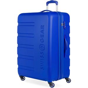 SwissGear 7366 Signature Hardside Expandable Luggage with Spinner Wheels, TSA Lock, Cobalt, Checked-Large 27-Inch