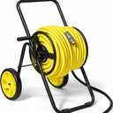 Garden 2-Wheel Hose Reel Cart, Residential Duty Hose Reel with Wheels, Outdoor Water Hose Reel for Backyard, Garden, or Lawn, Metal Hose Carts (175ft Hose Capacity)