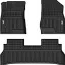 3W Floor Mats for Chevrolet Trax & Buick Envista 2024 2025 2026, TPE All Weather Custom for Trax 1st and 2nd Row, Car Liners Accessories, Black