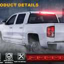 7 x G-PLUS LED 3rd Brake Light Compatible with Truck Cap Topper Leer Are Century LED Recessed 3rd Third Brake Light Lamp AT-LED-36R Red Lens Chrome Housing Tercera Luz De Freno
