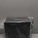 Woven Wicker Storage Baskets 2-Pack, 11x11 Handwoven Paper Rope Organizer Bins, Foldable Cube Storage Cubes with Built-in Handles for Shelves and Closet Organization(Classic Black)