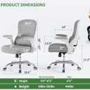 Ergonomic Office Chair: 400LBS Office Computer Desk Chair with High Back Mesh and Adjustable Lumbar Support Rolling Work Swivel Task Chairs with Wheel 3D Armrests, Ergo Gaming Chair (Grey)