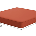 Favoyard Outdoor Chair Cushion 19"W x 19"D x 2"T  Patio Chairs Cushion Fade Resistant & Waterproof Cushions for Outdoor Furniture with Hidden Zipper, Attach Straps for Dining Chairs (Spice)