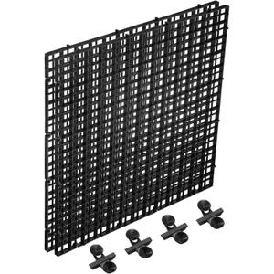 uxcell 2Pcs Aquarium Fish Tank Divider, 12x12 Inch Plastic Egg Crate Light Diffuser Grid Filter Bottom Partition Separator with Sucker Clips and Suction Cups for Aquarium, Black