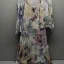 R&M Richards Women's Botanic Breeze Hi-Lo Dress Set, Blue/Lavender, Size 10