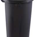 Rubbermaid Commercial Products Touch Top Trash Can/Wastebasket with Lid, 13-Gallon, Small Black Garbage Bin for Home/Kitchen/Bathroom/Bedroom/Office