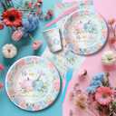 Thanksgiving Pumpkin Gender Reveal Decorations for Baby Shower, Little Pumpkin He Or She Gender Reveal Party Supplies, Disposable Paper Plate, Cup, Napkin, Tablecloth, Cutlery, Serves 24