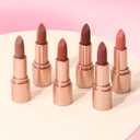 USHAS 3Pcs Lipstick Set - Long Lasting Lip Makeup, Brown & Nudes lipstick for women, Full Coverage Lip Color, Matte Non-Stick Lipstick Makeup for Women (Set 2 (04+05+06), 3Pcs) (1 Count (Pack of 1))