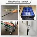 ROBLOCK 21" Rubber Tarp Straps with 150% Max Stretch, 100% EPDM Bungee Cords with Metal Crimped S Hooks, Ideal for Securing Tarps, Cargo, Canvases, Weatherproof (10 Pack)