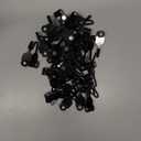 50 Pcs Gazebo Curtain Hooks Metal Mosquito Netting Track Hooks Black Plastic Wheel Ceiling Small Gazebo Replacement Accessories for Spring Summer Outdoor String Lights Garden Pergola Awning